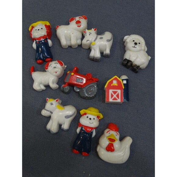 Vintage 80s 90s Mixed Fridge Magnet Lot Farm Animals Disney Retro Kitchen Decor - Picture 2 of 12